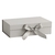 Caixa Dobrável com Fita de Cetim Prata PP 20x18,2x8cm - comprar online
