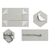 Caixa Dobrável com Fita de Cetim Prata PP 20x18,2x8cm - TechShed Brasil