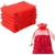 Saquinho de Organza Vermelho 13x18cm - Pct c/ 100