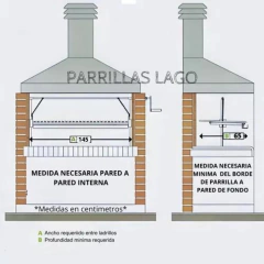Parrilla 145 x 60 Cm Chapa Reforzada 1,6 mm - comprar online