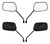 Kit X24 Espejos Rectangular Negro Mate Cg 150 Cc Osaka - comprar online
