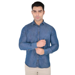 CAMISA JEANS ML MARINHO