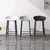 Silla de bar moderna Cojín de asiento de PU Taburete de comedor con patas de arte de hierro, reposapiés redondo y almohadilla antideslizante - buy online