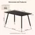 Mesa de comedor para 6 personas diseño elegante chocolate nórdico - comprar en línea