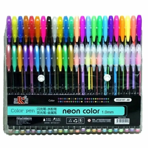 Set de 48 plumas de gel