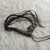 CHICOTE COURO PELUCIA CABO ONCINHA 40CM 9 TIRAS