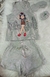 BABY DOLL FEMININO INFANTIL CINZA TAM 4