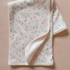 Manta recibidora de interlock PAJAROS - tienda online