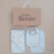 Set de toallon, babita y babero Corazones celeste - comprar online