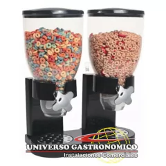 Dispenser cereales doble negro - Zevro