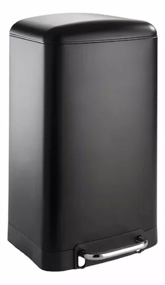 Cesto de acero negro rectangular 12 lts. - Vonne