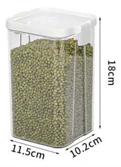 Frasco hermético dual clip 1300 ml. - Vonne - Universo Gastronómico
