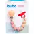 PRENDEDOR DE CHUPETA SILICONE E BAMBU ROSA