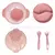 KIT REFEICAO COM COMPARTIMENTO E TALHERES ROSA - comprar online