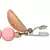 PRENDEDOR DE CHUPETA SILICONE E BAMBU ROSA - Olly Baby E Kids