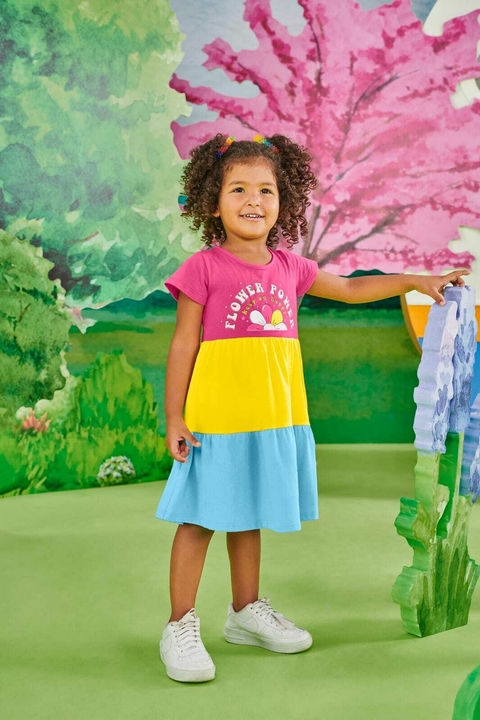 VESTIDO INFANTIL MARLAN ROSA POP