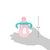MORDEDOR COM AGUA MAMADEIRA ROSA - Olly Baby E Kids