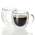 Conjunto de Xícara Parede Dupla vidro 100% Borossilicato - 250ml - 2 Peças