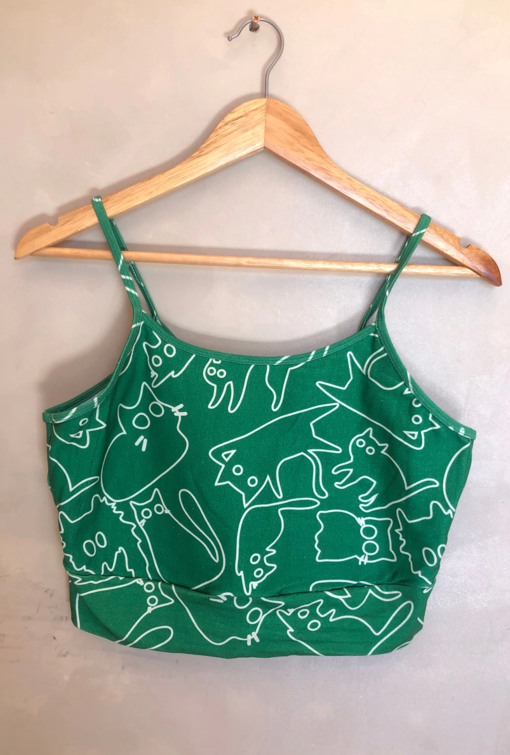 Top Simone gatitos verde