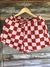 Short Emilie Quadriculado Rosa e Vermelho - comprar online