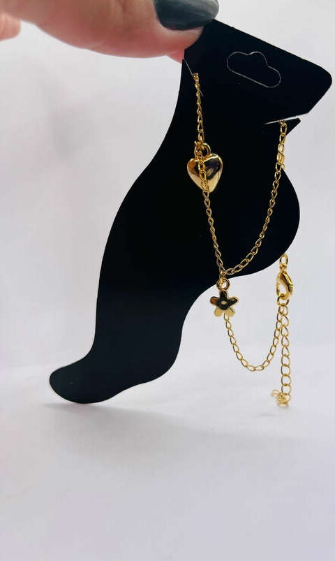 Tornozeleira Dourada