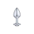 REF 251 -Lite Plug Prata com Pedra Cristal Tamanho M - comprar online