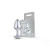 REF 251 -Lite Plug Prata com Pedra Cristal Tamanho M