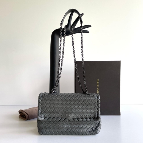 Bottega Veneta Olimpia Intrecciato Cinza