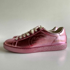 Tênis Gucci Ace Metalizado Rosa na internet