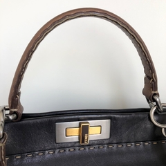 Fendi Peekaboo Selleria Large Preta - Vai Vem no Closet