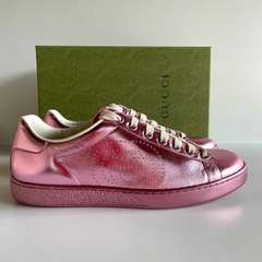 Tênis Gucci Ace Metalizado Rosa