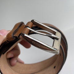 Cinto Gucci Couro Vintage Marrom - Vai Vem no Closet