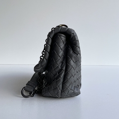 Bottega Veneta Olimpia Intrecciato Cinza - loja online