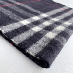 Cachecol Burberry Classic Check Cashmere Azul - loja online