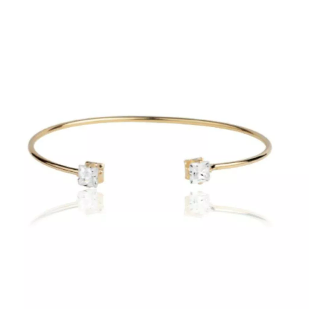 Bracelete aro dupla zirconia Luz