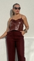 BLUSA MARROM TERRACOTA OPEN na internet