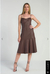 VESTIDO MIDI COURO CAFÉ MY PLACE na internet