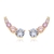 Brinco Ear Cuff com Zircônias Coloridas M