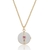 Colar Relicário Pink Moments Dourado e Branco