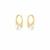Argola Quadrada com Duas Pérolas - comprar online