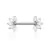 Piercing Mamilo Flor 6 Pétalas Titânio