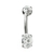 Piercing Banana Bell Oval Mini em Titânio