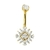 Piercing Banana Bell Belly em Titânio Gold
