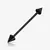 Piercing Transversal Aço Cirúrgico Spike Black 