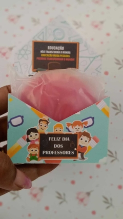 Caixa MINI Envelope 1 sabonete mimo Dia dos Professores - Dharma Personalizados