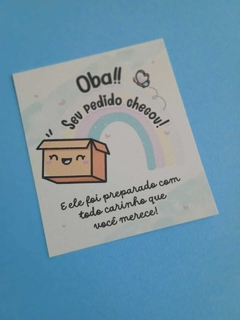 12 Mini Cartões de Agradecimento Cliente Mimo 7*8 cm - loja online