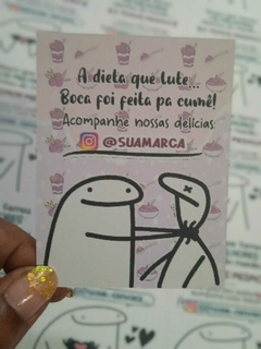 25 Cartão de Agradecimento MIMO Cliente AÇAÍTERIA DONNUTS DOCES CONFEITARIA FAST FOOD LANCHES COMIDA 6 por 8 cm