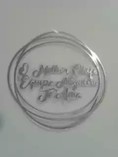 Topo de Bolo Circular com Frase na internet