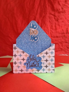 caixa envelope natalina 7 por 20 cm