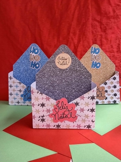 caixa envelope natal 7 por 20 cm sortidas